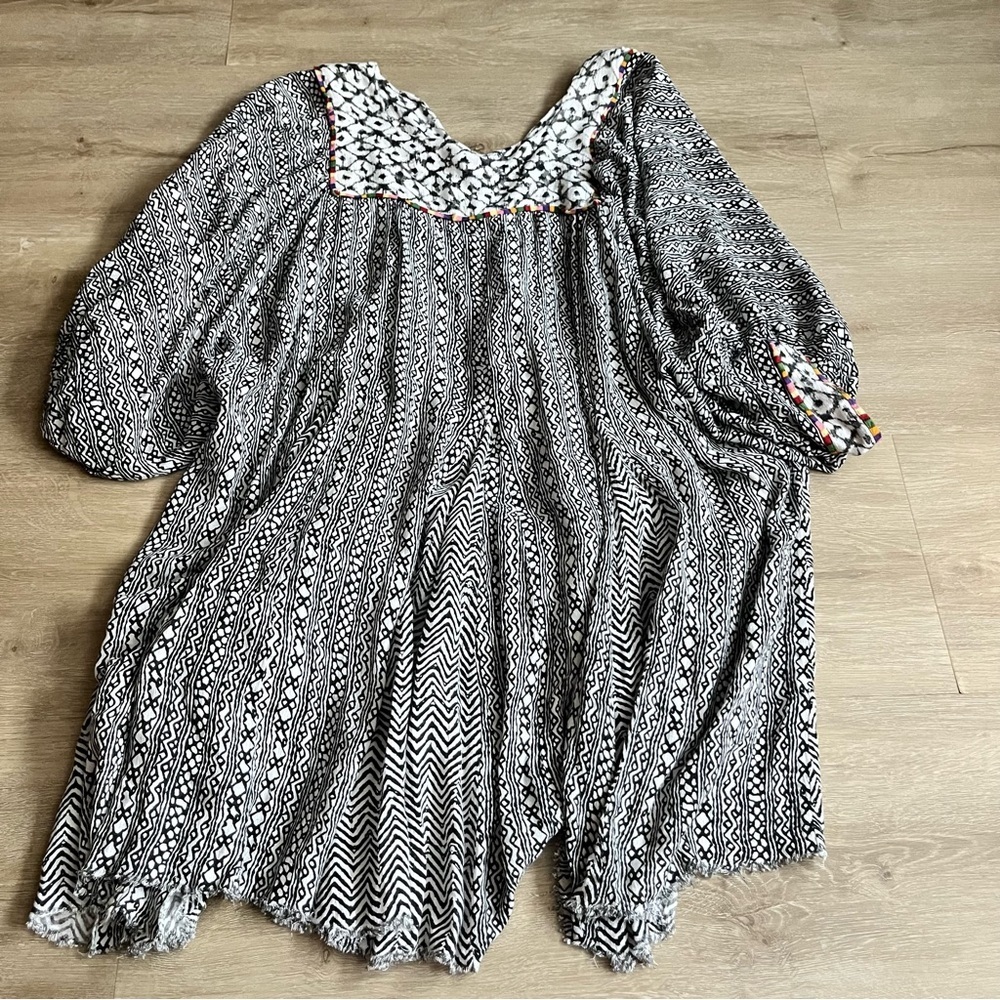 Free People FP One Mix Print Tunic Boho Small - Picture 6 of 8